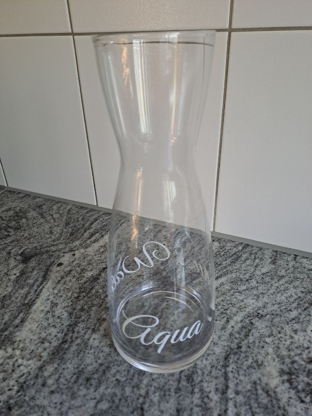 Caraffe: Glaskaraffe mit Schriftzug – Usato da Rickenbach LU venduto da bishiida 1