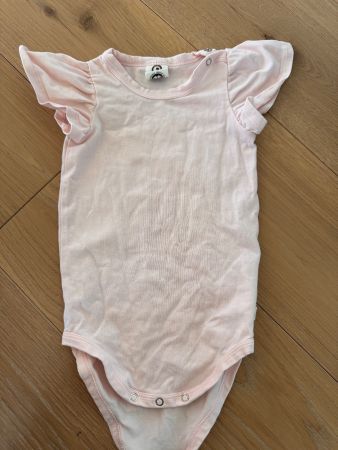 Rosa/apricot ärmelloser Body, 6-9M, 68, Müsli