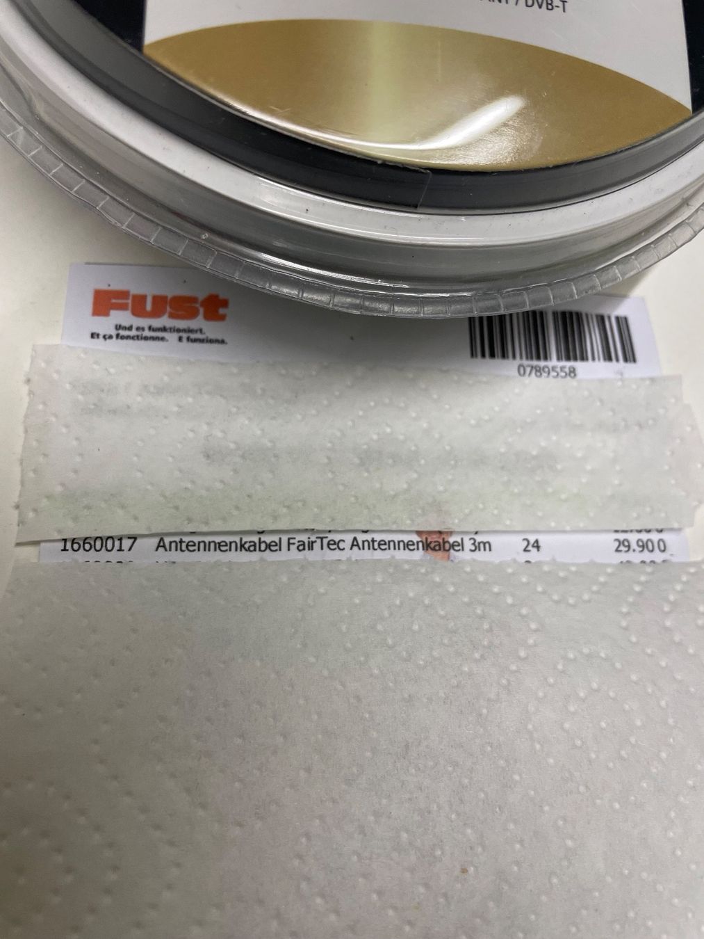 Kabel: Koaxial Kabel digital – Neu und originalverpackt aus rombach von Stockbrand