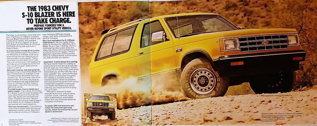 Chevrolet Documenti: Chevrolet Blazer 1983 Prospekt – Usato da Stüsslingen venduto da Sandsalz 1