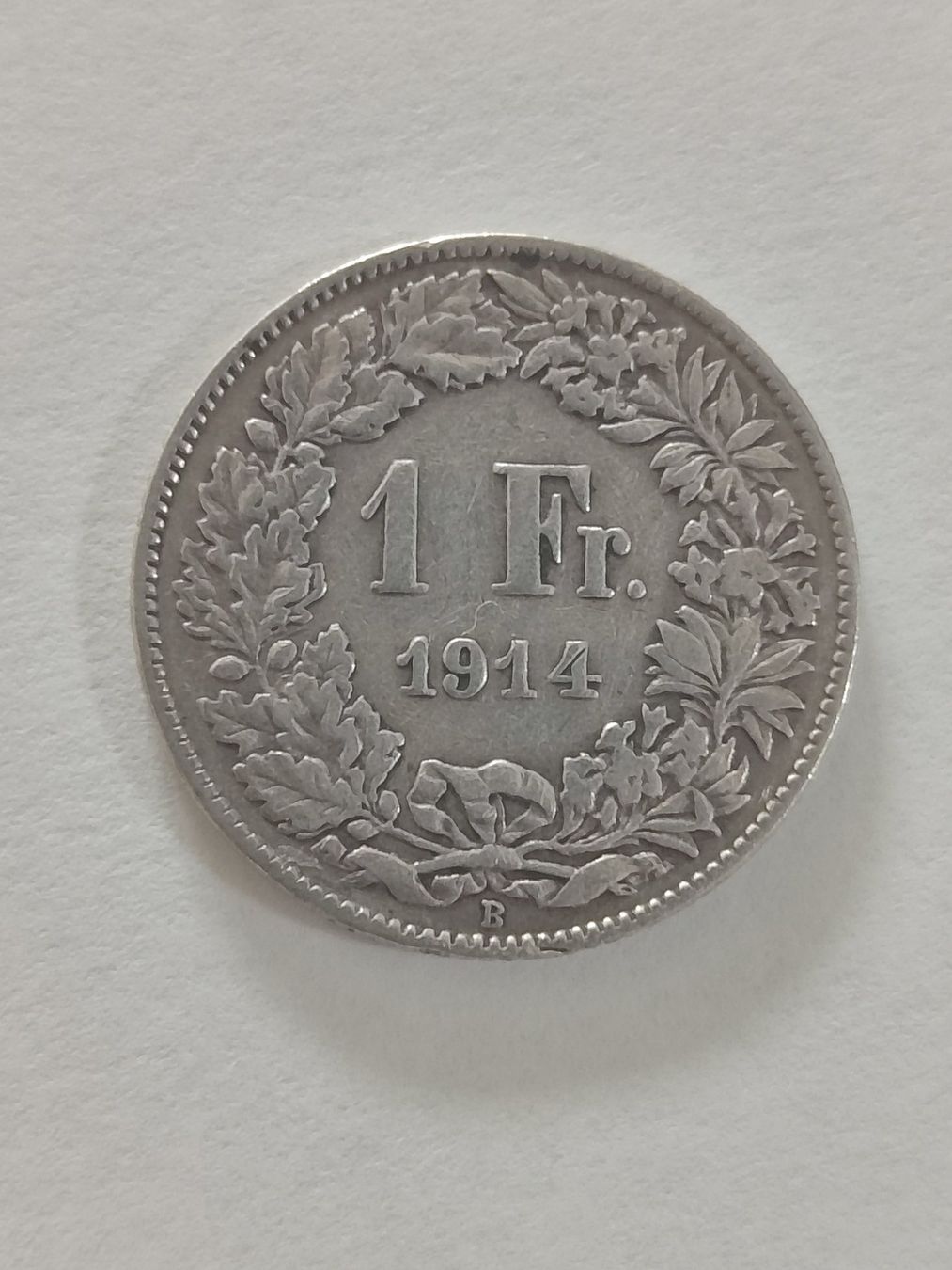 Tutti le monete: Schweizer 1 Fränkler silber 1914 – Usato da Strengelbach venduto da Phorensic_30