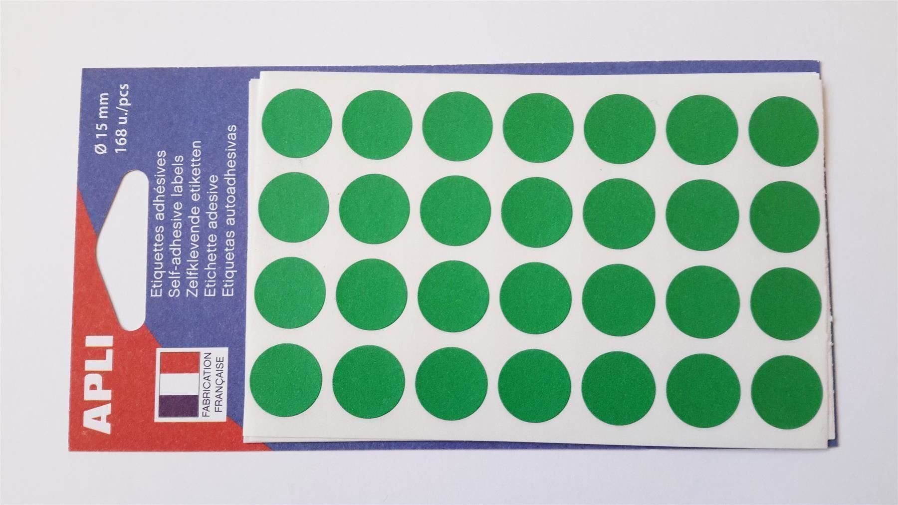 Aufkleber: Markierungspunkte, grün, 15mm, 168 Stück – Neu und originalverpackt aus St. Gallen von cointec 2