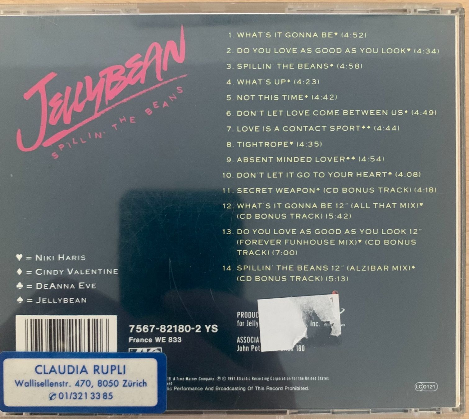 CDs: Jellybean - Spillin' The Beans – Gebraucht aus Zürich von recordman01 1