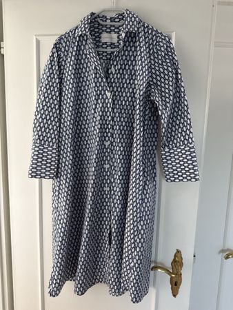 Robert Friedman Hemdkleid Grösse M blauweiss gemustert