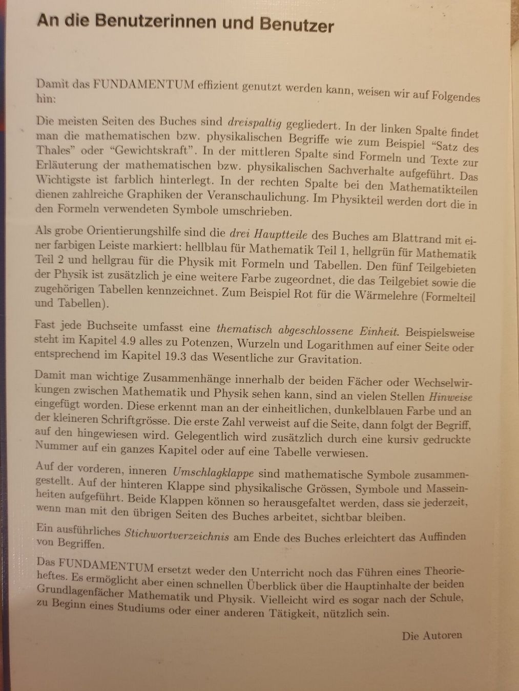 Libri: Fundamentum Mathematik und Physik - Formeln, Begriffe, Tabel – Usato da Zürich venduto da loosebone 1