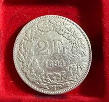 2.00  Franken Stück 1894 A - silber