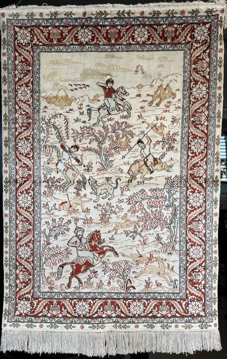 Tappeti: Seide Teppich Wandteppich 94x64.cm – Usato da Büron venduto da Filadefia-888