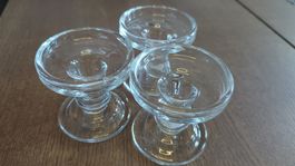 3er Set Kerzenständer aus Glas