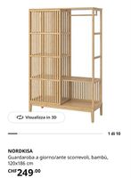 Bamboo Ikea Nordkisa wardrobe