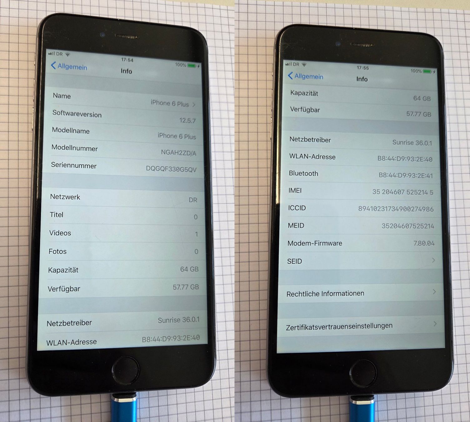 Apple Handys / Smartphones: Apple Iphone 6 Plus / A1524 / 64 GB / iOS 12.5.7 / #171 – Gebraucht aus Adlikon b.Regensdf von ChriZ86 3