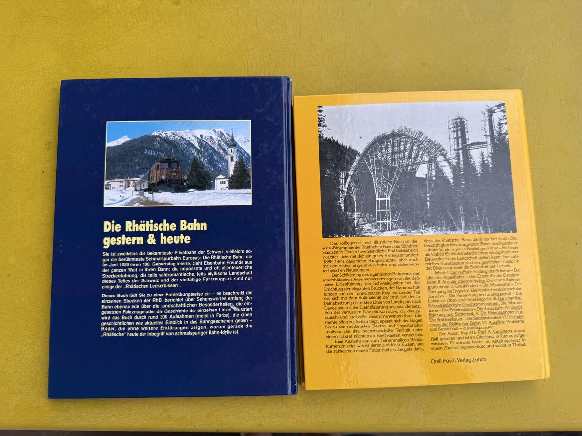Libri: 2 Bücher Rhätische Bahn Eisenbahn Schweiz  – Usato da Ennetbaden venduto da mapa05 1