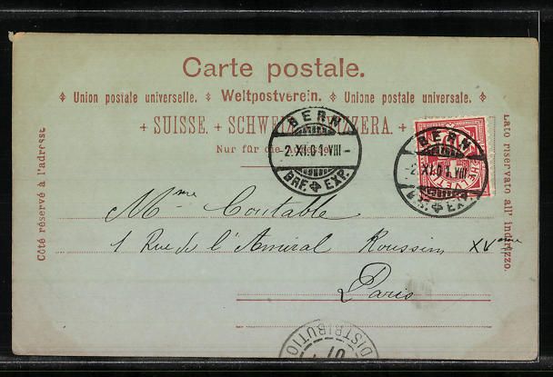 Cartoline postali: Mondschein-AK Interlaken, Höheweg mit S – Usato da Berlin venduto da bartko-reher 1