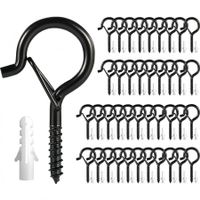 Haken 10x Schraubhaken Metall mit Sicherung zum Decken wand
