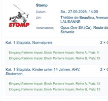 Tickets Stomp 