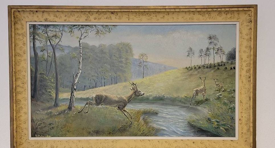 Gemälde: Gemälde Rehe Jagd🦌🌲 – Gebraucht aus Gelterfingen von Spade88 1