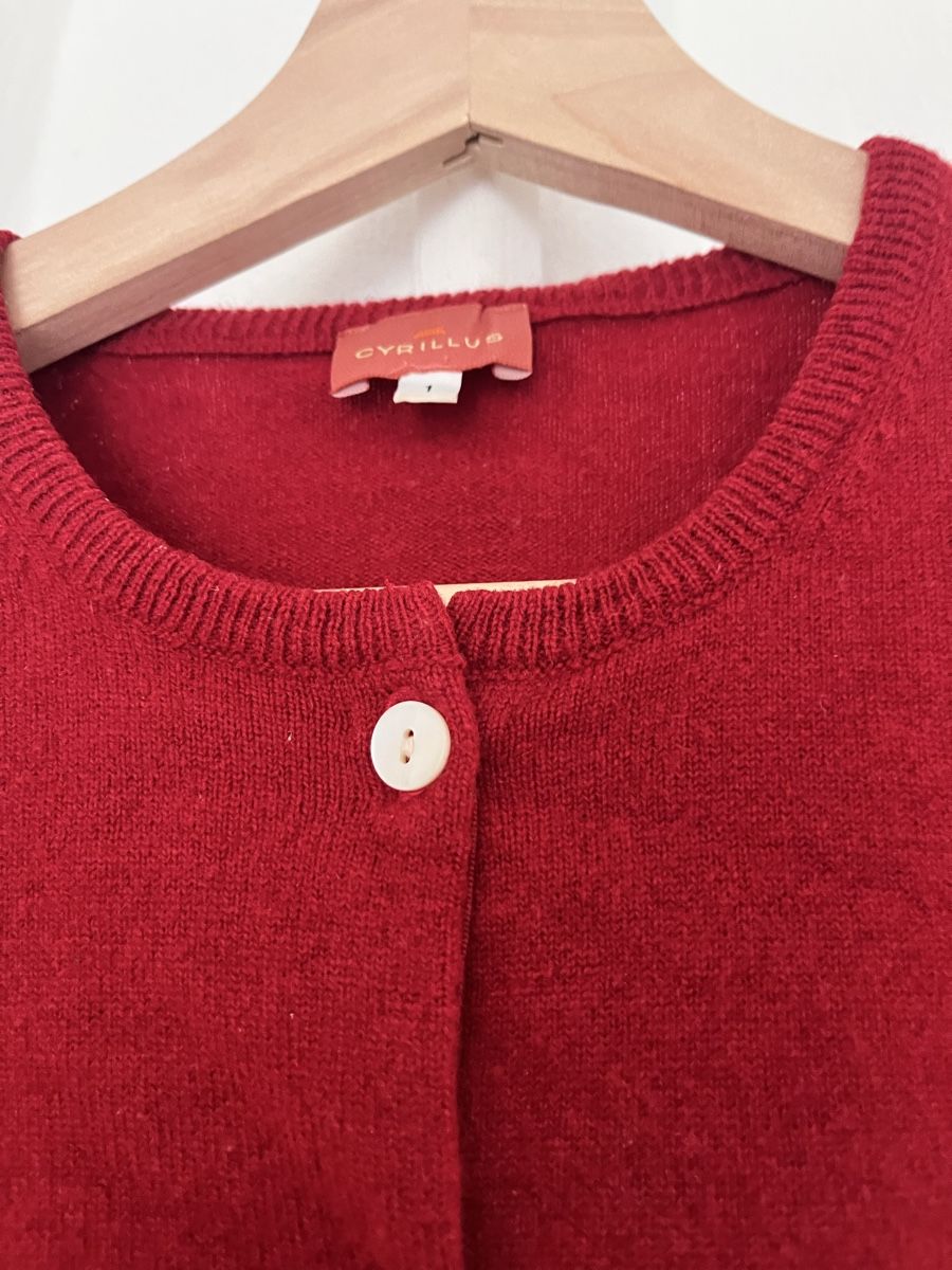 Cyrillus Pullover & Sweatshirts: Cyrillus Cardigan Red Lambswool Size 1 – Gebraucht aus Lausanne von Danash 3