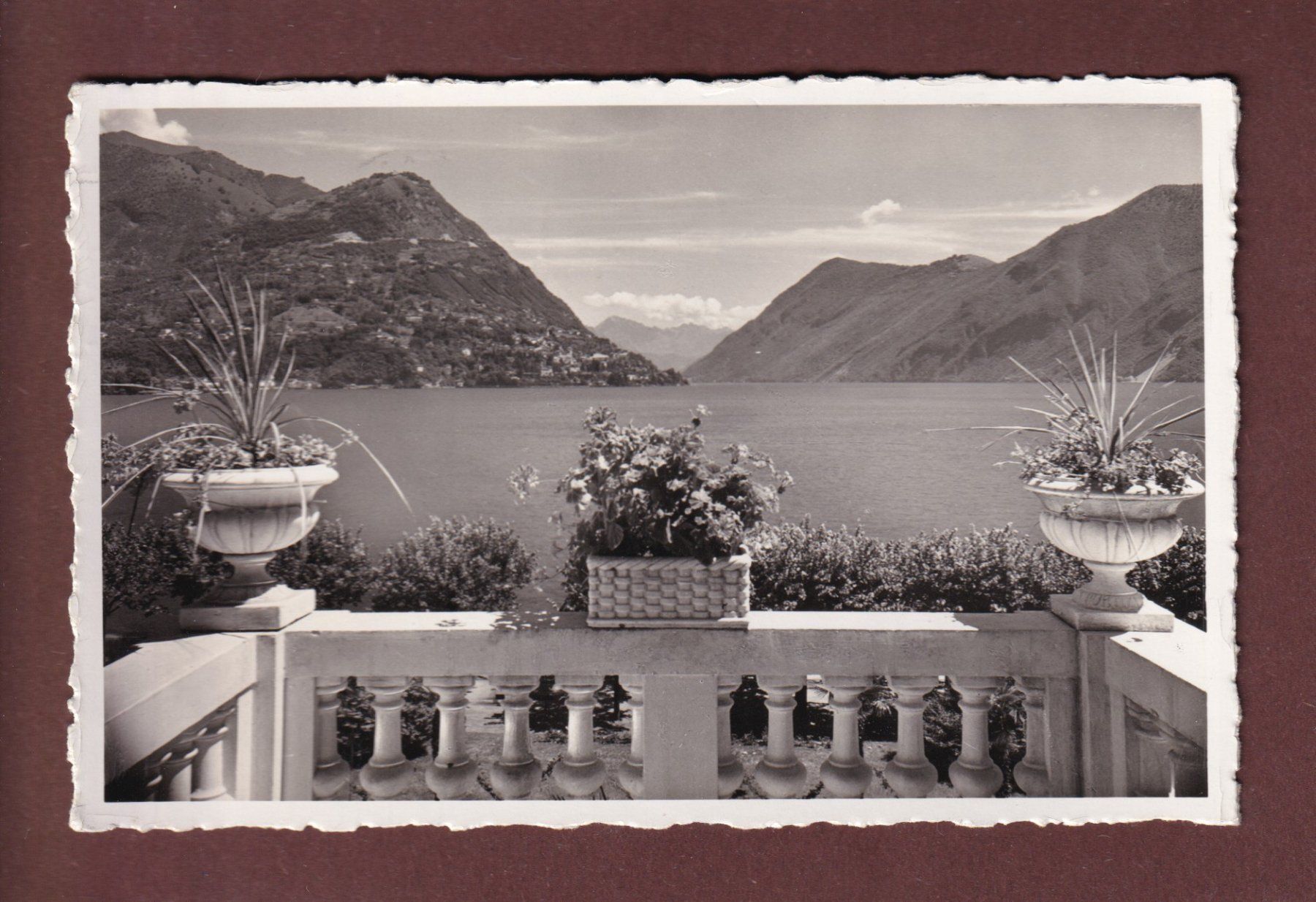 Cartoline postali: MONTE BRE e sfondo di Porlezza - 1939 – Usato da Pully venduto da nicecards-shop