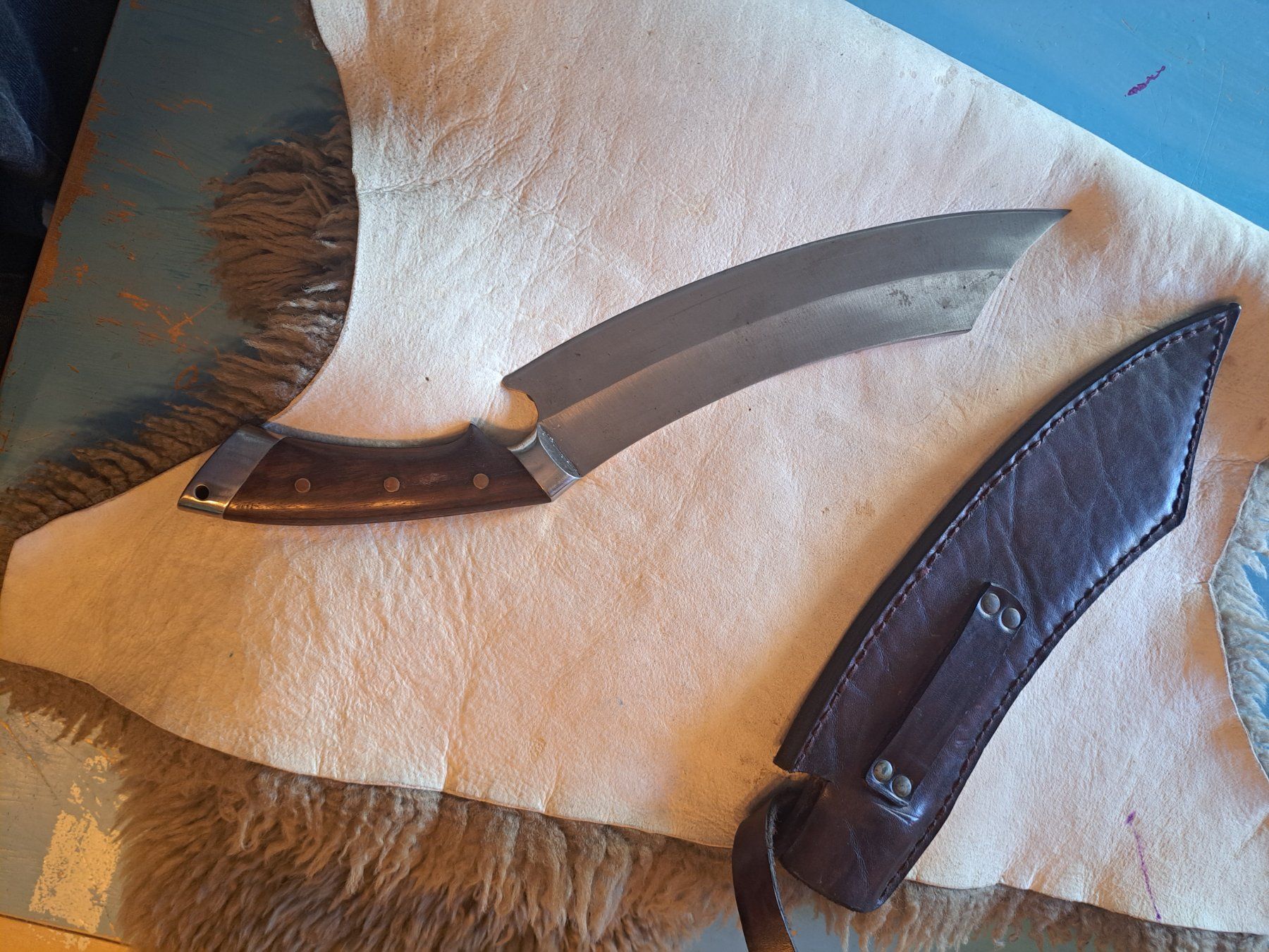 Accessori: Messer aus Nepal mit Lederscheide – Nuovo (secondo la descrizione) da Winterthur venduto da sandra19810