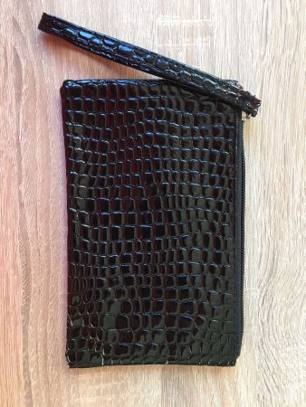 187 Schwarze kleine Geldbörse mit Reißverschluss