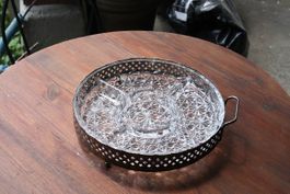 Aperitivschale kristall mit griff d26cm