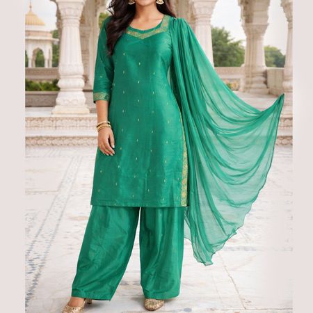 Salwar Kameez + Schal Gr 38 / 40 Bollywood Kleid Indien Grün