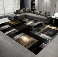 Minimalist Modern Metallic Velvet Rug Carpet