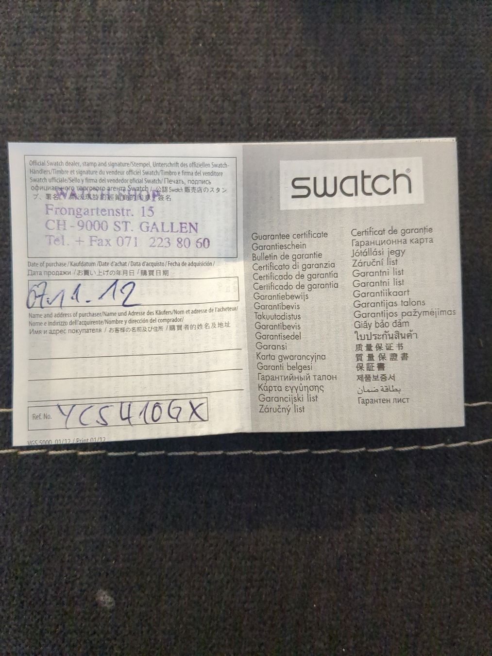 Swatch Montres: Swatch chrono watch – Défectueux à St. Gallen par dar_tgf5 1