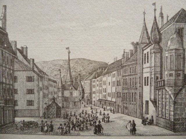 Incisioni: NEUCHATEL   PLACE DU MARCHE – Nuovo (secondo la descrizione) da Bevaix venduto da bohrap 1