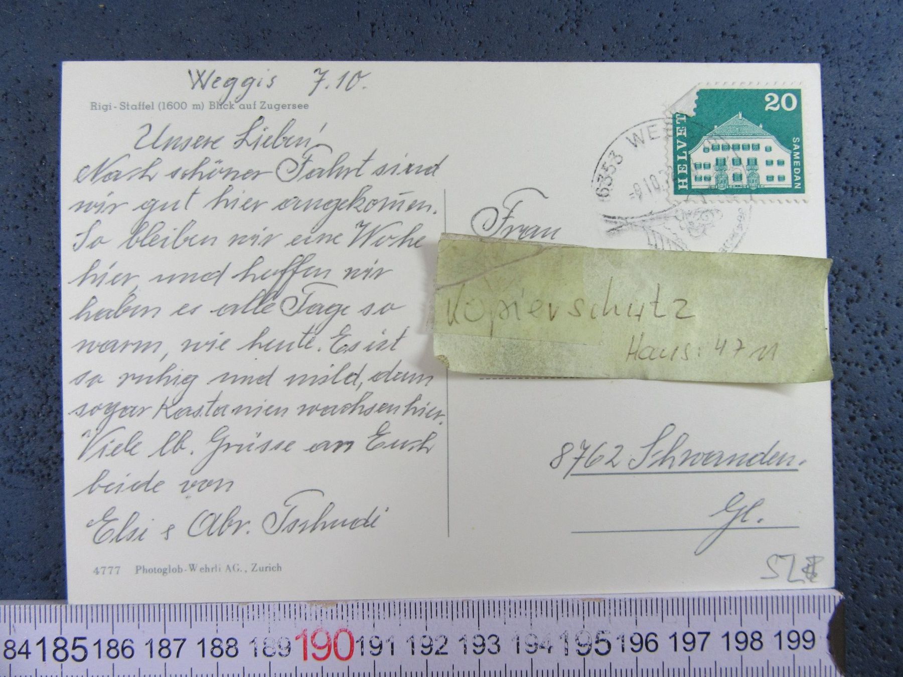 Ansichtskarten: RIGI-STAFFEL BERGBAHN ROT SZ AK – Gebraucht aus Ettingen von Hausi4711 1