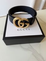 Gucci Ledergürtel schwarz goldene Schnalle neuwertig