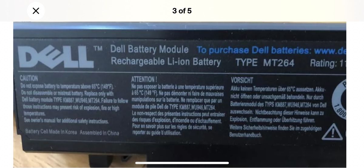 Dell Batterie: Dell studio 1555 akku new – Nuovo (secondo la descrizione) da Minusio venduto da Chinatech 1