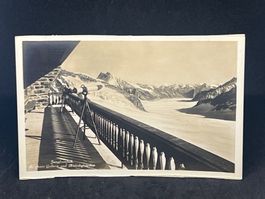 Jungfraujoch: Berghaus-Gallerie und Aletschgletscher