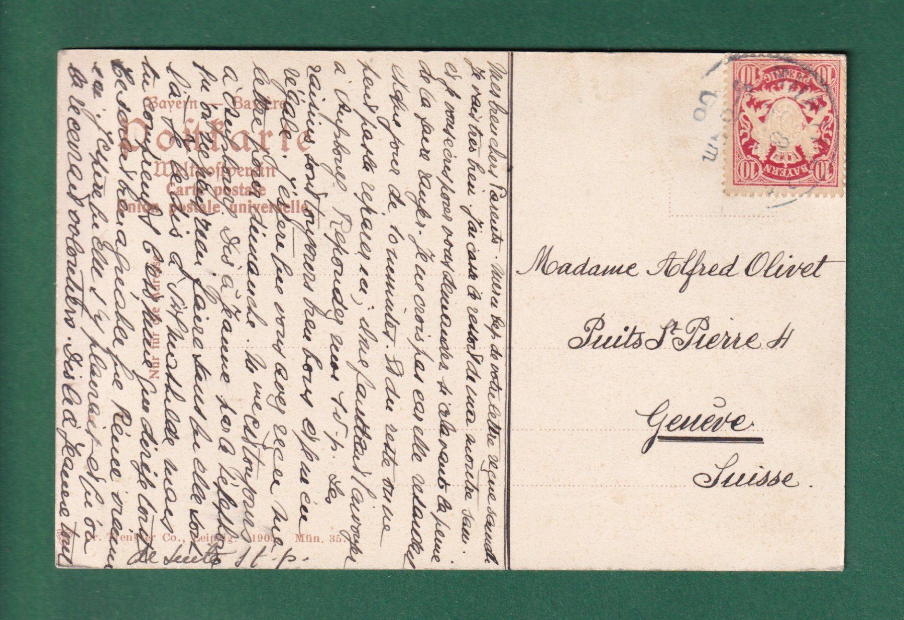 Ansichtskarten: MÜNCHEN - St. Lucaskirche - 1906 – Gebraucht aus Pully von nicecards-shop 1