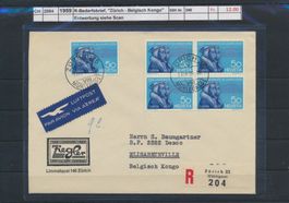 1959 R - Bedarfsbrief, "Zürich - Belgisch Kongo"