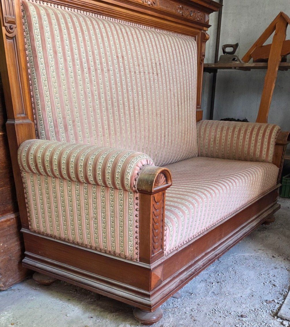 Divani: Biedermeier-Sofa mit wunderschöner Schnitzereien antik – Usato da Flums venduto da Flumsantik 4