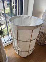 Wäschekorb Geflecht und Baumwolle