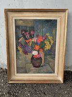 Tolles altes Blumenstilleben-Ölgemälde, Franz Gehri