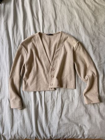 ZARA Strick-Cardigan beige
