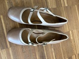 PANTANETTI Schuhe Leder beige Grösse 39.5 guter Zustand