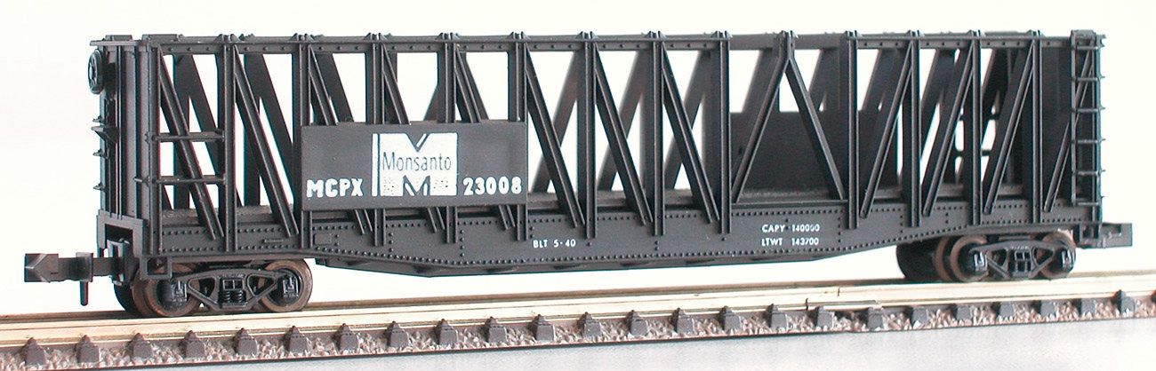 Trix Modellini di ferrovie: Trix US Containerwagen Monsanto Spur N – Usato da Oberwil BL venduto da Klang