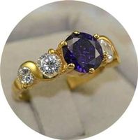Tansanit CZ & Cubic Zirkonia / 54 ( JRG-0249)