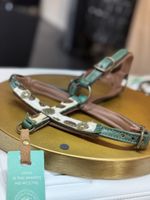 Hundegeschirr aus Leder, Kuhfell, neu, Grösse S