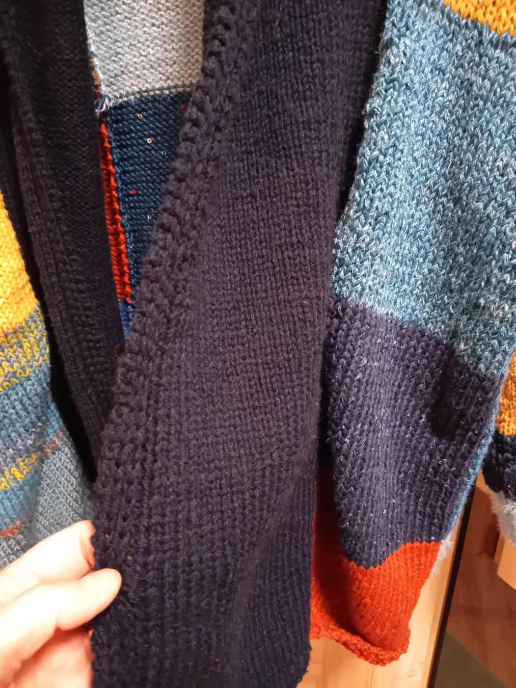Giacche: Bunte Strickjacke im Patchwork-Stil, Gr. M, Herbst – Nuovo (secondo la descrizione) da Burgdorf venduto da carodesign1 1