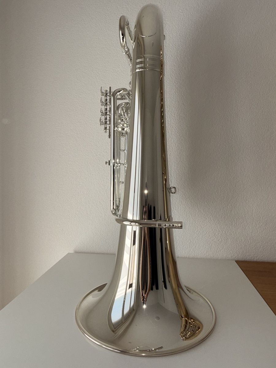 Besson Strumenti musicali: Tuba in B Besson BE186-0-2 versilbert  – Nuovo e nell'imballaggio originale da Grenchen venduto da Vegas45 3