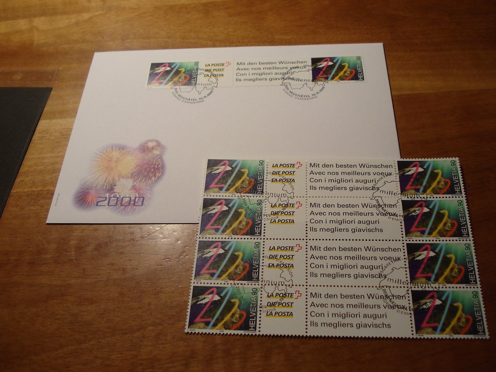 Tous les timbres: Millenniums-Marke 1999, Bogenteil + FDC – D'occasion à Niederwil AG par morostahu 1