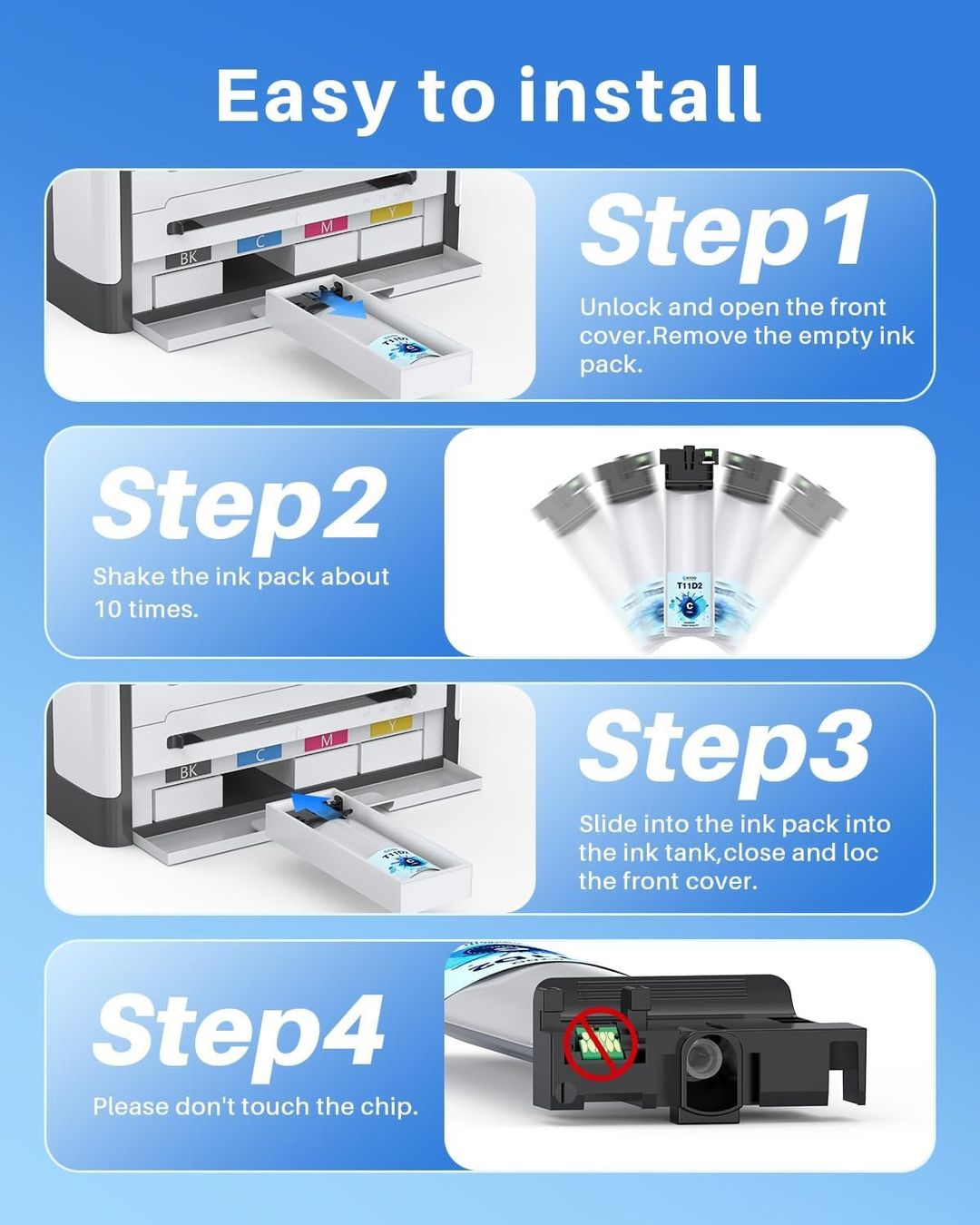 Epson Cartucce per stampanti & toner: Epson T11D Patronen Set 4er kompatibel – Nuovo e nell'imballaggio originale da Suhr venduto da SchnapperCH 4