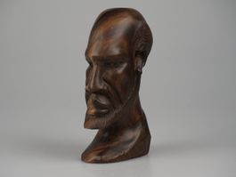 Männerkopf Ebenholz Skulptur