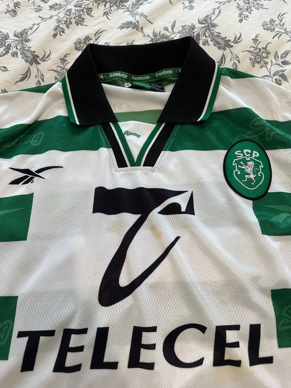 Reebok Canottiere & Pantaloni: Maillot Sporting CP 1998/1999 S – Usato da Lausanne venduto da PeixotoBruno 1