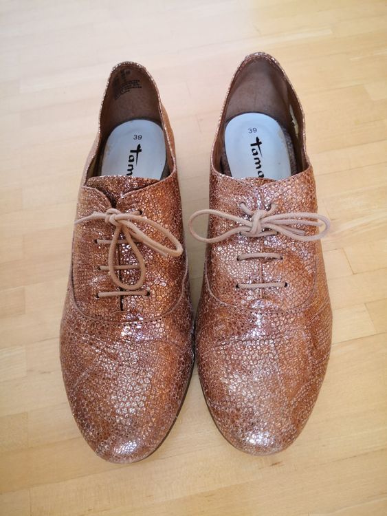 Tamaris Chaussures femmes: Budapester/Schnürschuhe in Rosé Gold von Tamaris, Gr. 39 – D'occasion à Wädenswil par coconut1289