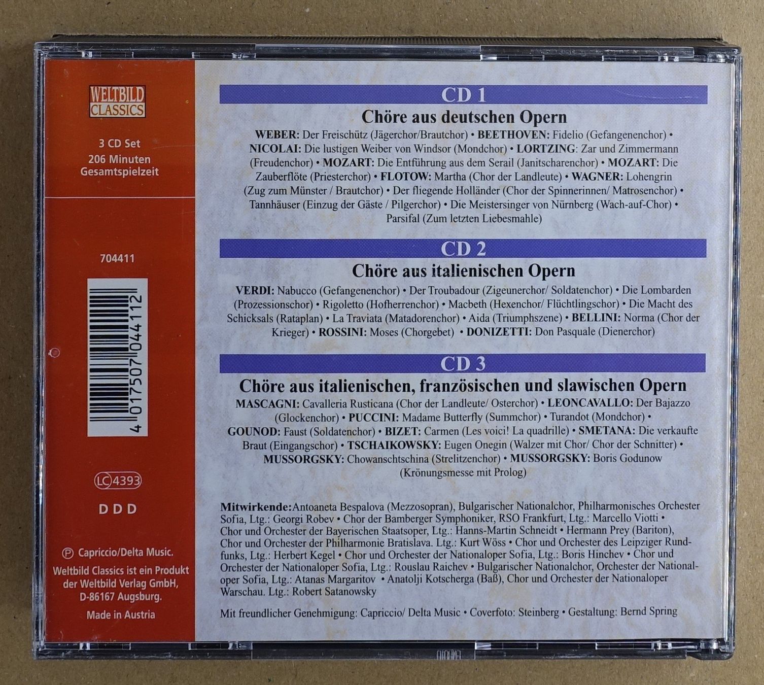 CD: Die schönsten Opernchöre (3 CDs) - F20 – Usato da Sessa venduto da fraenklishop 1